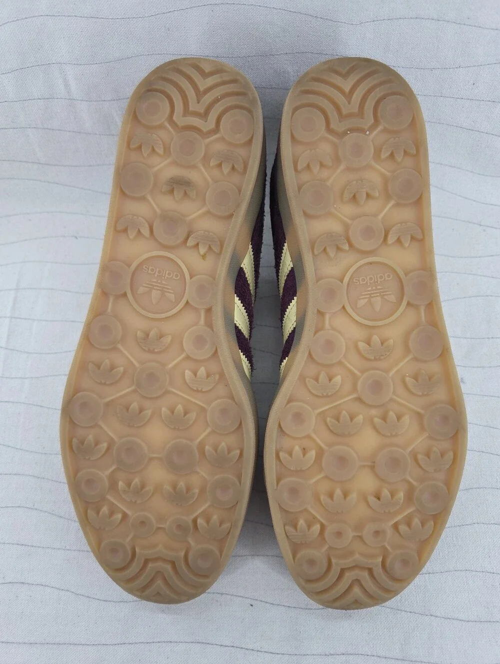 Adidas Mens Gazelle Indoor Maroon Almost Yellow Brown Sneakers JI0324 Size 10.5